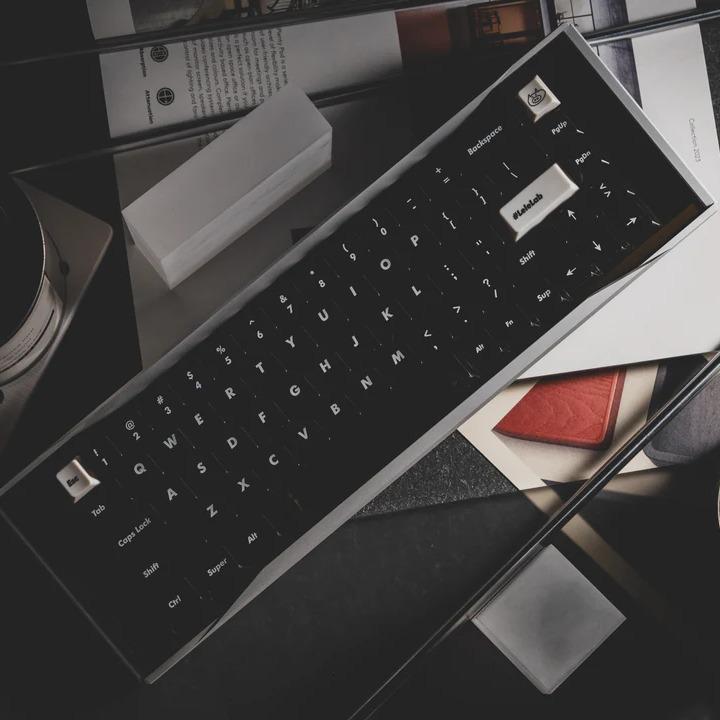 LeleLab Supsup Black / Super X Black Transparent Keycaps Cherry Profile UV Printed ABS Keycap 138-Keys