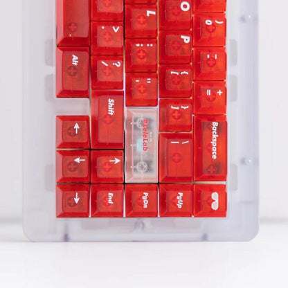LeleLab Supsup Classic Red Keycaps Cherry Profile UV Printed ABS Keycap 139-Keys