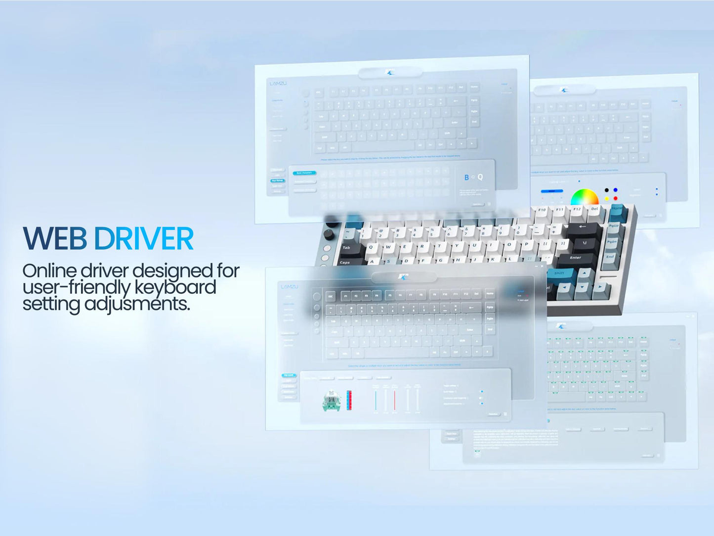 LAMZU JET75 HE 8K Hall Effect 75% Gaming Keyboard Aluminum Rapid Trigger SOCD DKS Wooting