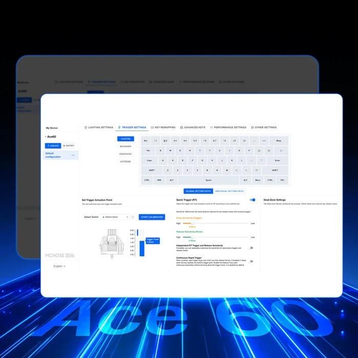MCHOSE ACE68 SUPER E-Sports 8K Hall Effect 65% Keyboard Rapid Trigger SOCD DKS Wooting