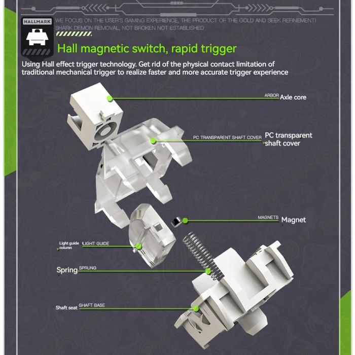 Darmoshark KT68Z / KT-68Z Hall Effect 65% Alu Keyboard Rapid Trigger Wooting