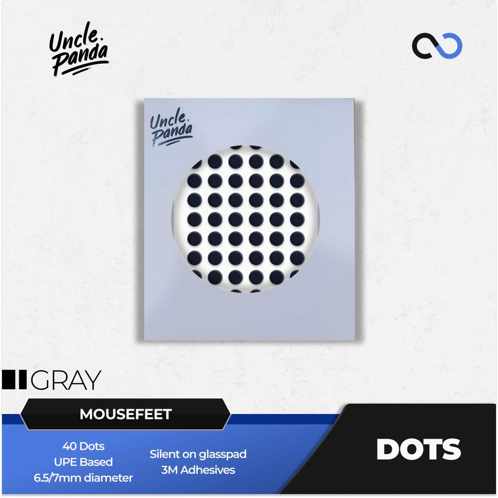 Uncle Panda Spirit Grey Dots Universal Mouse Feet / Mouse Skate UPE (Control)