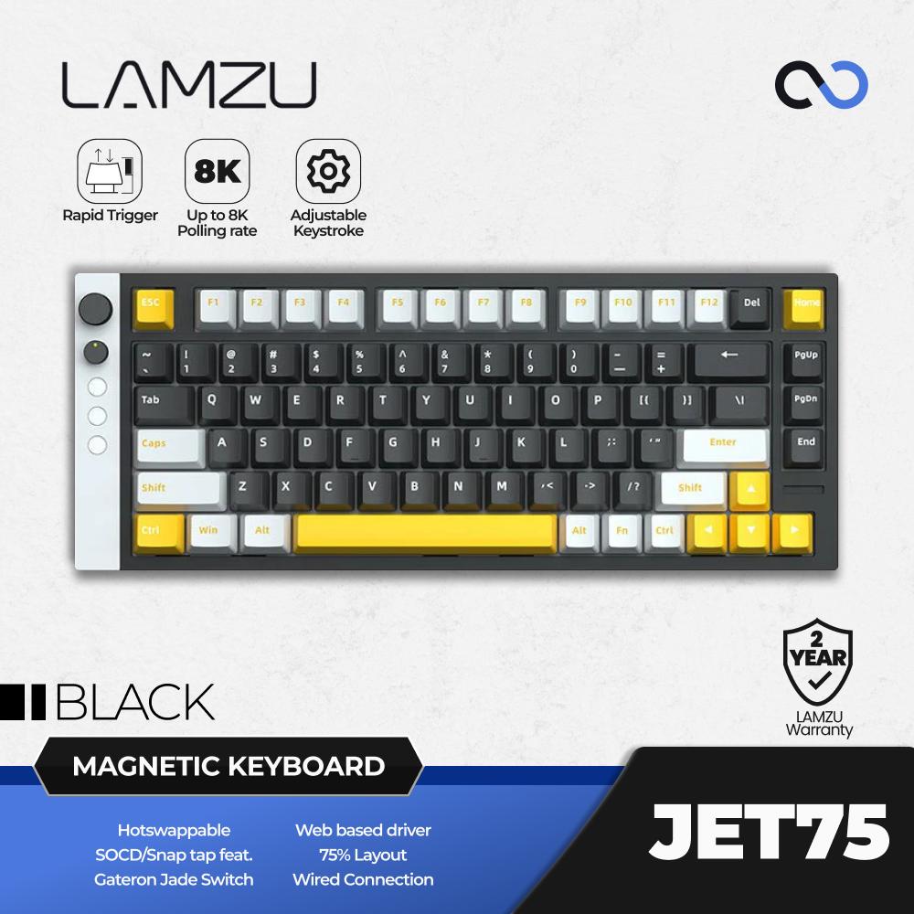 LAMZU JET75 HE 8K Hall Effect 75% Gaming Keyboard Aluminum Rapid Trigger SOCD DKS Wooting