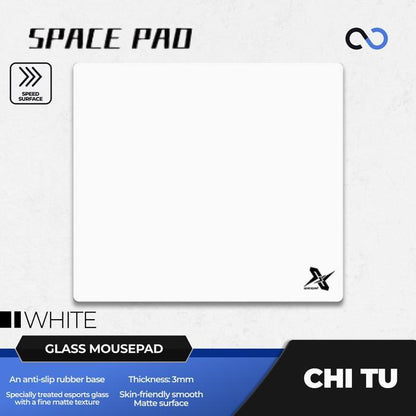 Spacepad Chi Tu V2 Poron Base COATED Tempered Glass Gaming Mousepad Kaca (Speed)