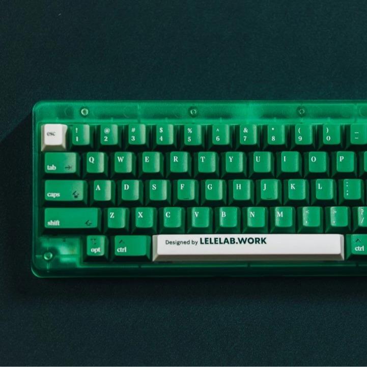 LeleLab Supsup Colombian Green Keycaps Cherry Profile UV Printed ABS Keycap 138-Keys