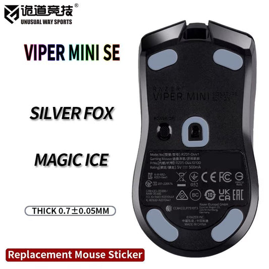 Unusual Way Sports Silver Fox Razer Viper Mini SE / Signature Edition Mouse Feet / Mouse Skate PTFE (Speed)
