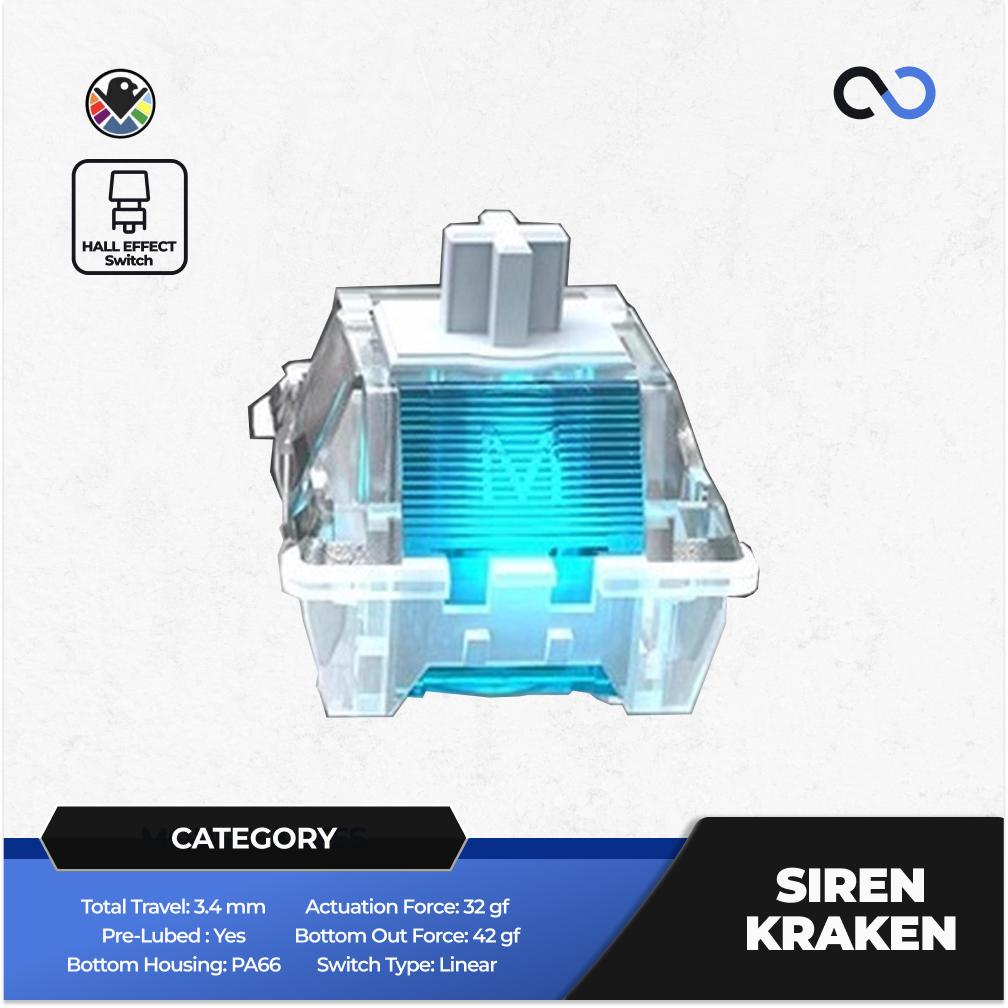 Everglide Siren Kraken HE Magnetic Hall Effect Keyboard switch (Linear)