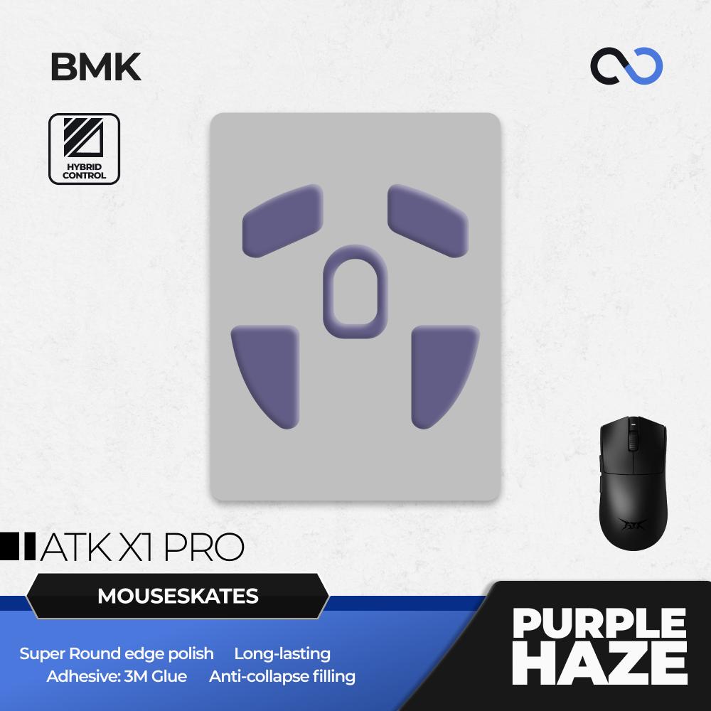 BMK Purple Haze Pro ATK X1 Series / X1 Pro / X1 Pro Max Mouse Feet / Mouse Skate PTFE Obsidian Air Clone (Hybrid-Control)