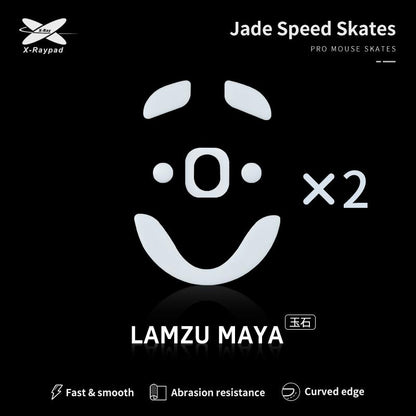 XRaypad Jade Lamzu Maya PTFE Mouse Feet / Mouse Skate for Cloth Mouse pad (Speed)