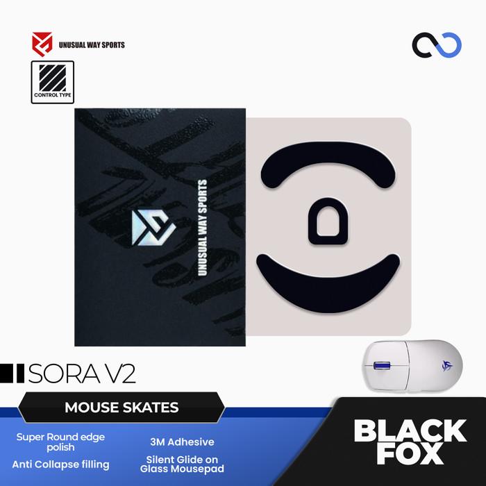 Unusual Way Sports Black Fox Ninjutso Sora V2 Gaming Mouse Feet / Mouse Skate UHMW-PE (Control)