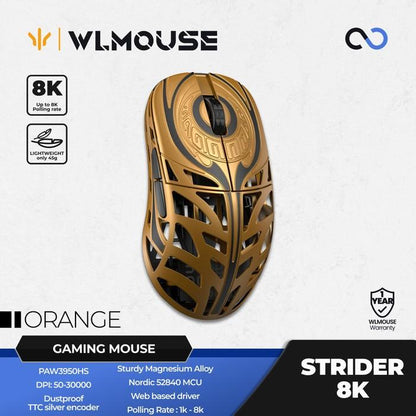WLMouse Strider 8k Super Light Magnesium Wireless Gaming Mouse XM2 Shape