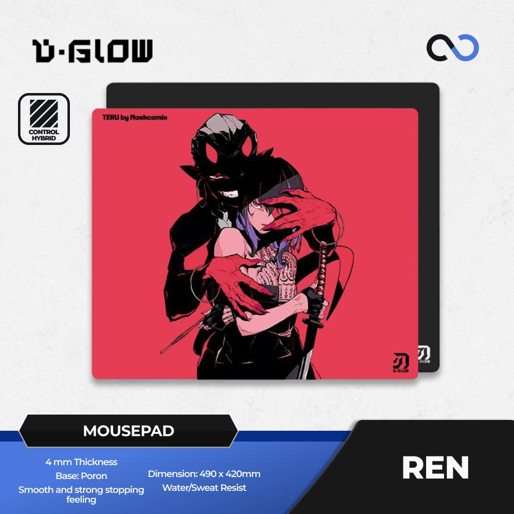 D-Glow Ren Inoac Poron Base Gaming Mousepad (Hybrid) Artisan Key-83 Weave