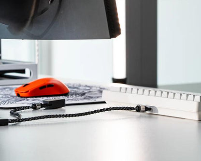 Wraith Dual Output Braided Cable 8k USB Type A to C Mechanical Keyboard / Mouse Kabel Wire