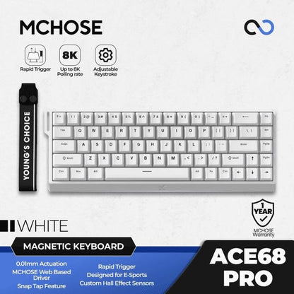 MCHOSE ACE68 PRO 8K Hall Effect 65% Keyboard Rapid Trigger SOCD DKS Wooting