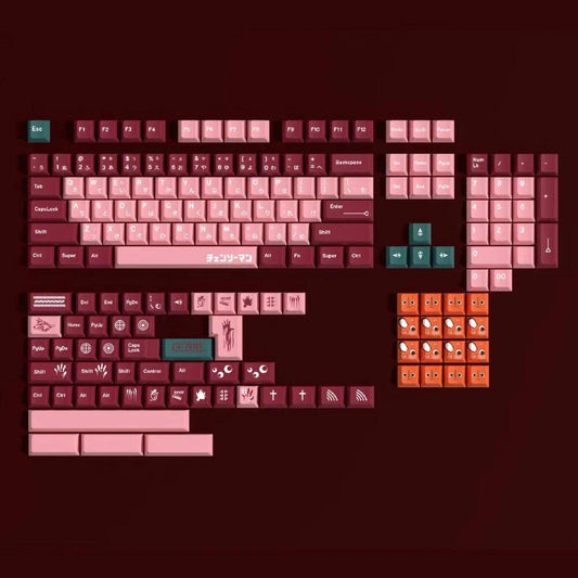 Soulcat Chainsaw Man Anime Theme Keycaps Cherry Profile Dye-sub PBT Keycap 170-Keys