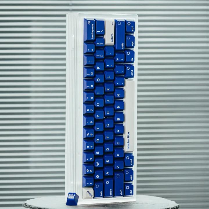 LeleLab Istanbul Blue Keycaps Cherry Profile UV Printed ABS Keycap 127-Keys
