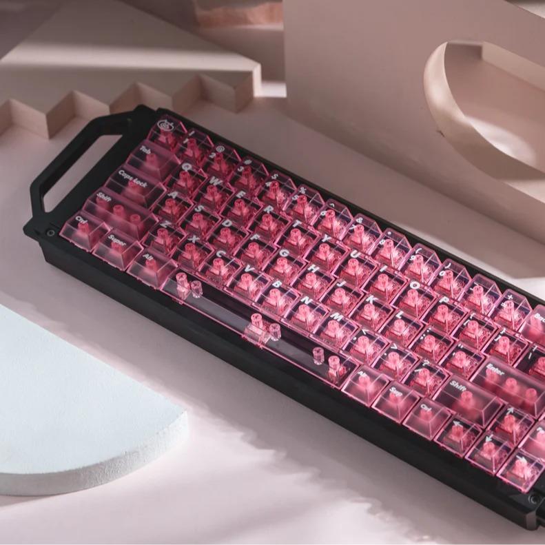 LeleLab Pink Carnival Keycaps Cherry Profile UV Printed ABS Keycap 135-Keys