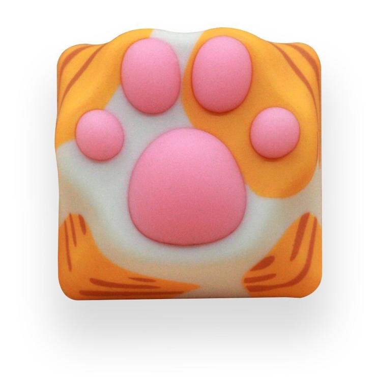 ZOMO Cat Paw Multi Color ABS+Silicone Keycap (Orange Cat) Original