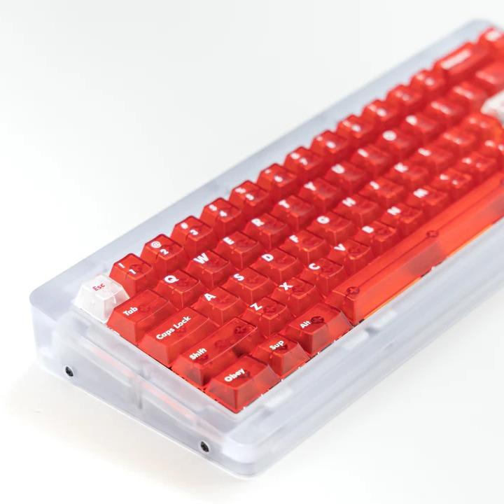 LeleLab Supsup Classic Red Keycaps Cherry Profile UV Printed ABS Keycap 139-Keys