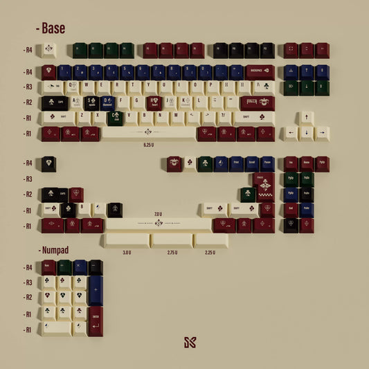 Sinokeys Poker Keycaps Cherry Profile Dye-Sub PBT Keycap 146-Keys
