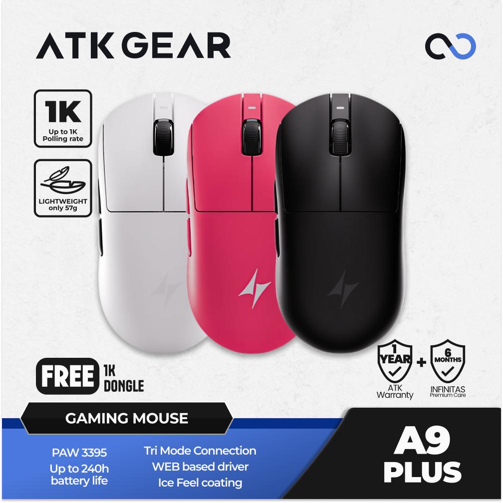 ATK A9 PLUS Wireless Light Weight PAW3395 Gaming Mouse GPX shape