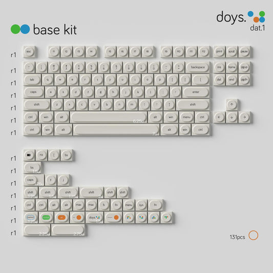 Deadline dat.1 Keycaps DOYS Profile Dye sub PBT Keycap 131-Keys
