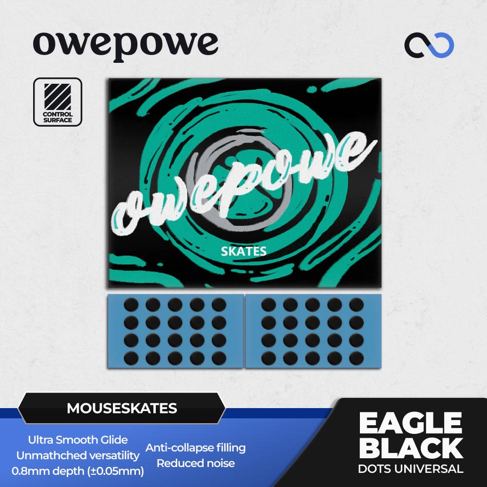 OWEPOWE Eagle Black Universal Gaming Mouse Feet / Mouse Skate UPE (Control)