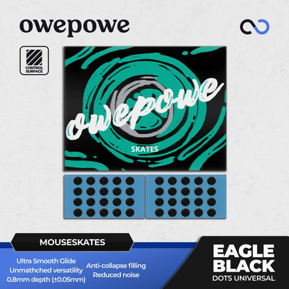 OWEPOWE Eagle Black Universal Gaming Mouse Feet / Mouse Skate UPE (Control)