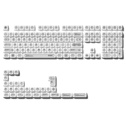 XVX Cats Eye White Keycaps Cherry MAX Profile Double Shot Dye sub Shine Through PBT Keycap 136-Keys