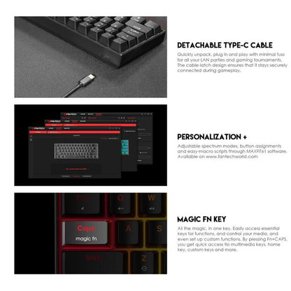 Fantech Maxfit61 MK857 60% Hotswap Mechanical Keyboard