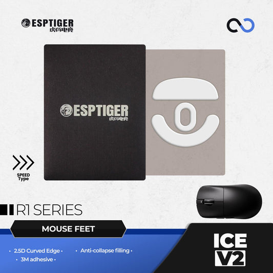 ESPTiger ICE V2 VXE R1 Series Mouse Feet / Mouse Skate PTFE for Cloth Mouse pad (Speed)