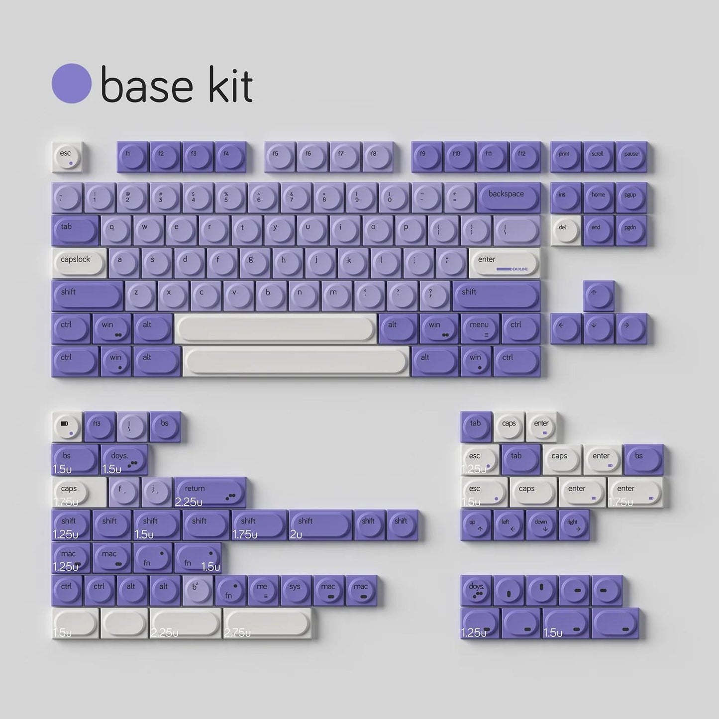 Deadline Milkit.taro Keycaps DOYS Profile Dye sub PBT Keycap 155-Keys