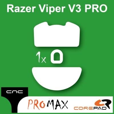 Corepad PRO MAX Razer Viper V3 PRO / Razer Viper V3 CNC milled PTFE Gaming Mouse Feet / Mouse Skate (Speed-Hybrid)