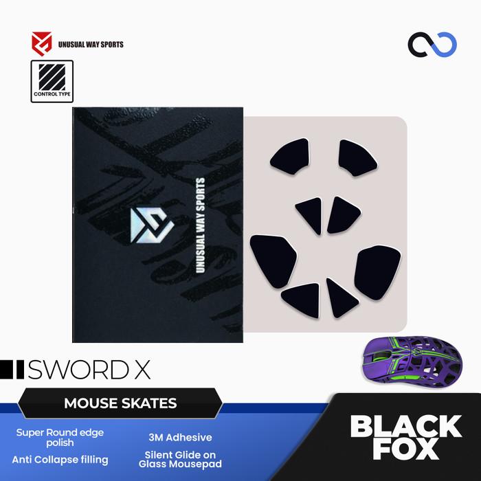 Unusual Way Sports Black Fox WLMouse Sword X Gaming Mouse Feet / Mouse Skate UHMW-PE (Control)