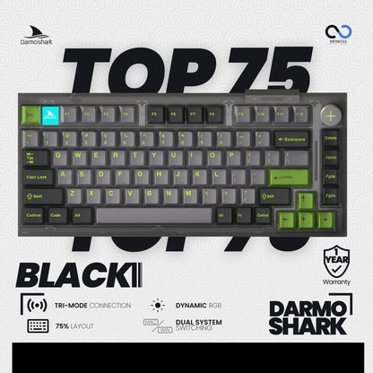 Darmoshark TOP-75 / TOP75 3 Mode Top Mount 75% Mechanical Keyboard