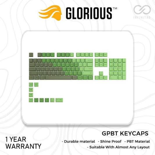 Glorious GPBT Dye sub Cherry Keycaps Olive - 114 keys