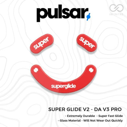 Pulsar Superglide 2 / V2 Razer Deathadder V3 Pro Glass mouse feet