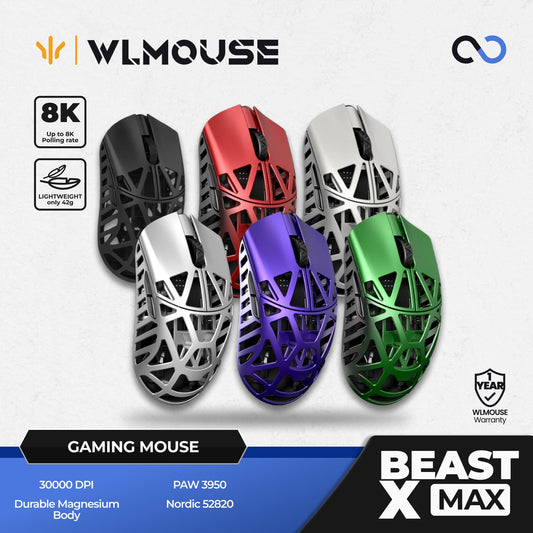 WLMouse Beast X Max 8K Super Light Magnesium Wireless Gaming Mouse