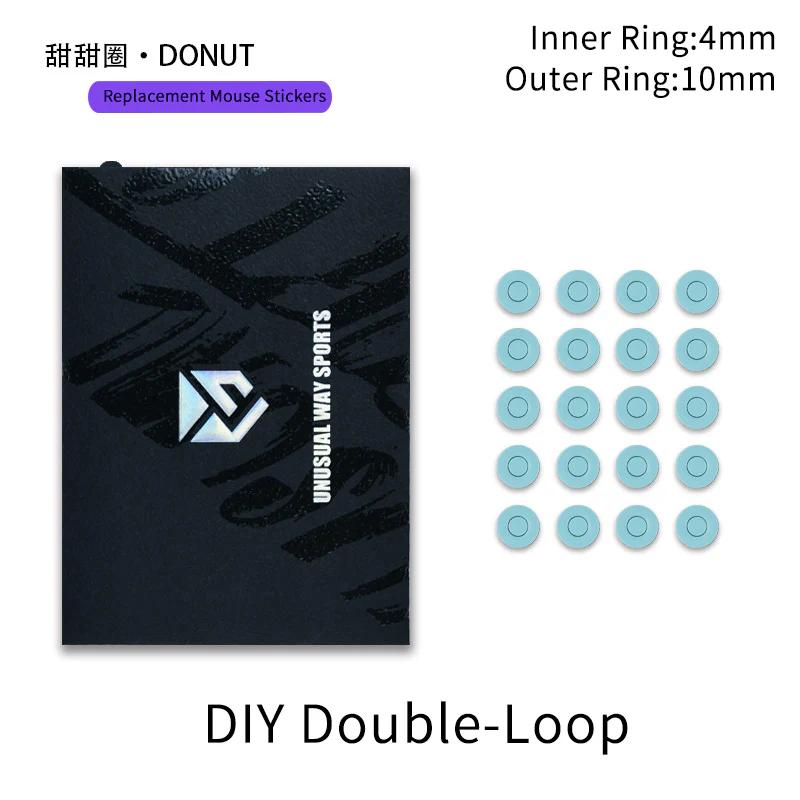 Unusual Way Sports Cyan Fox Donuts Universal Mouse Feet / Mouse Skate PTFE (Speed)