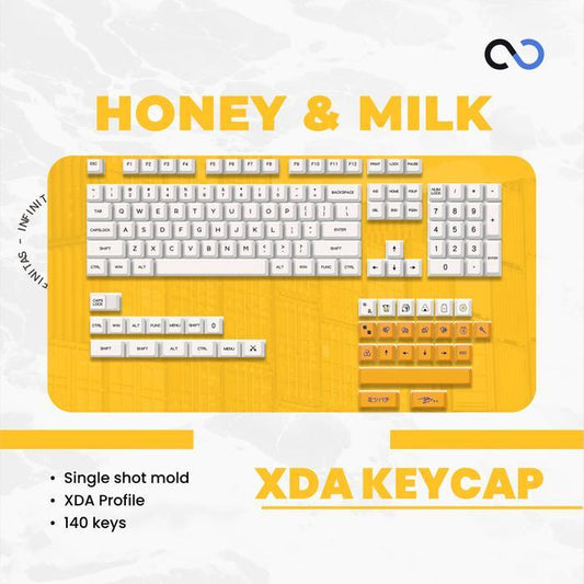 Keycaps PBT Honey and Milk / Honey Milk XDA Profile Keycap