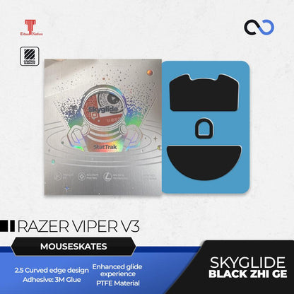 Skyglide StatTrak Black Zhi Ge Viper V3 Pro Gaming Mouse Feet / Mouse Skate PTFE (Control)