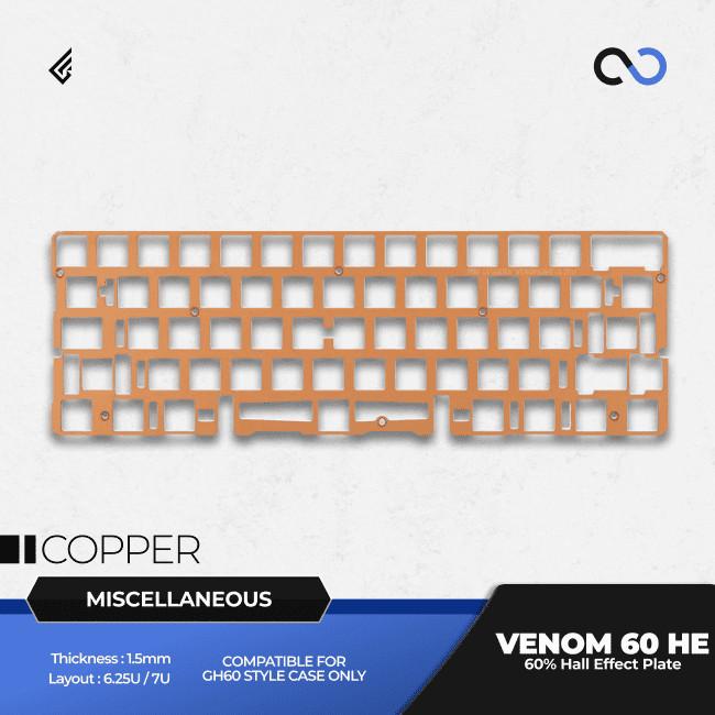 Geonworks VENOM 60 HE Plate GH60 Hall Effect 60% Gaming Keyboard Rapid Trigger SOCD