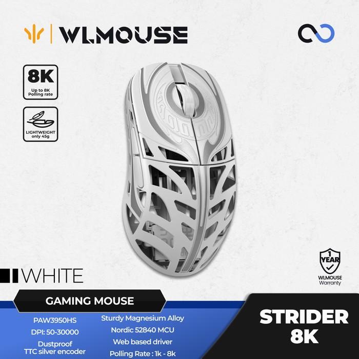 WLMouse Strider 8k Super Light Magnesium Wireless Gaming Mouse XM2 Shape