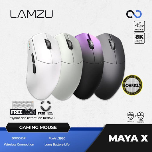 Lamzu Maya X 8k Wireless Ultra Light Ambidextrous Gaming Mouse