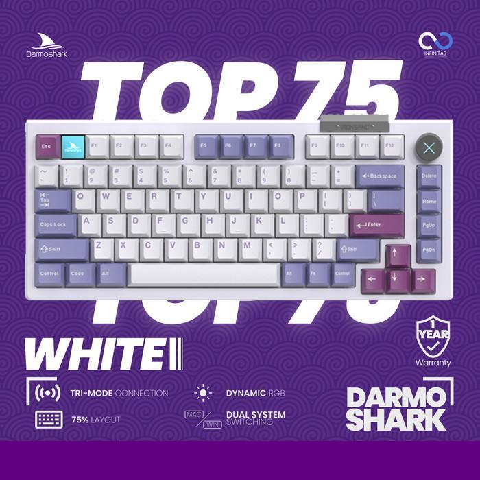 Darmoshark TOP-75 / TOP75 3 Mode Top Mount 75% Mechanical Keyboard