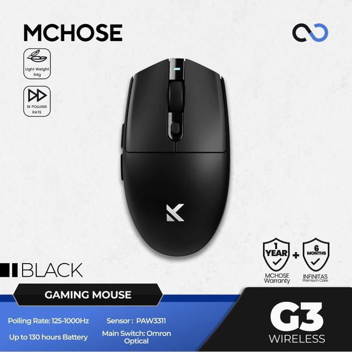 MCHOSE G3 Wireless Ultra Light Weight Gaming Mouse G305 Shape