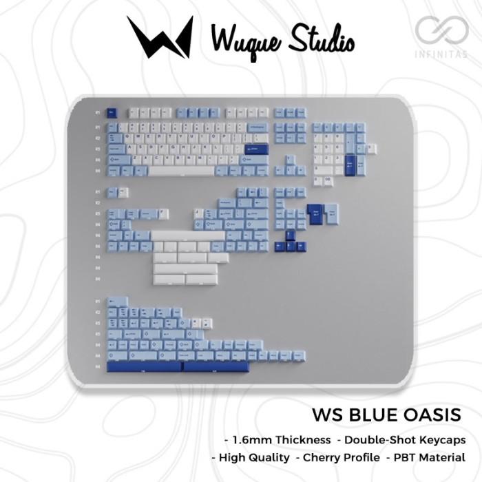 Wuque Studio WS Blue Oasis Doubleshot PBT Keycaps / Keycap