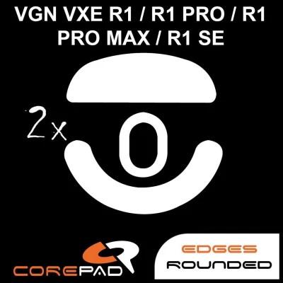 Corepad PRO VXE R1 Series / R1 SE / R1 Pro / R1 Pro Max PTFE Mouse Feet / Mouse Skate for Cloth Mouse pad (Speed-Hybrid)