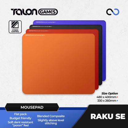 TALONGAMES Raku SE Soft Rubber Base Gaming Mousepad Artisan Zero / QCK Clone (Hybrid-Control)