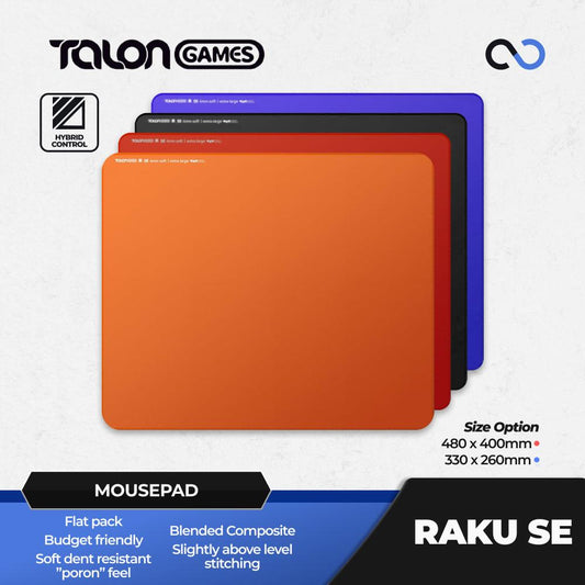 TALONGAMES Raku SE Soft Rubber Base Gaming Mousepad Artisan Zero / QCK Clone (Hybrid-Control)